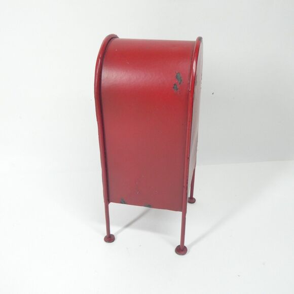 USPS Red Express Mail Dropbox Replica Model 8" Tall U.S. Mail Mailbox Metal Mini - Picture 3 of 7